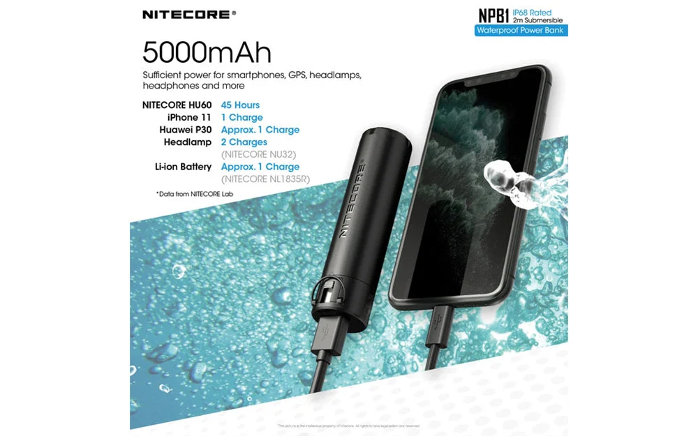 Nitecore NPB1 5000mAh Waterproof Power Bank - Image 10
