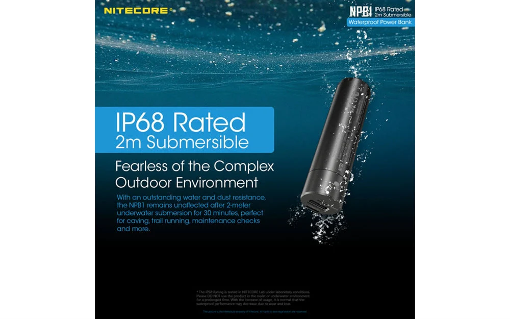 Nitecore NPB1 5000mAh Waterproof Power Bank - Image 2