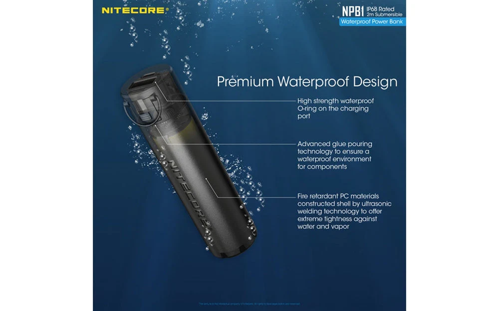 Nitecore NPB1 5000mAh Waterproof Power Bank - Image 3