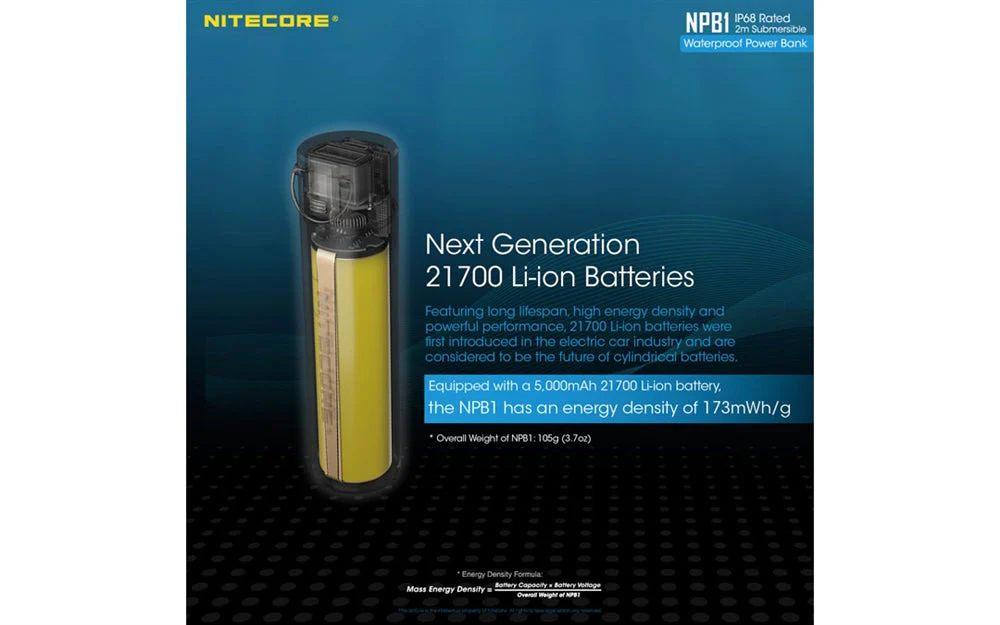 Nitecore NPB1 5000mAh Waterproof Power Bank - Image 4