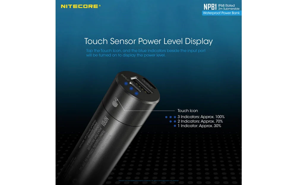 Nitecore NPB1 5000mAh Waterproof Power Bank - Image 6