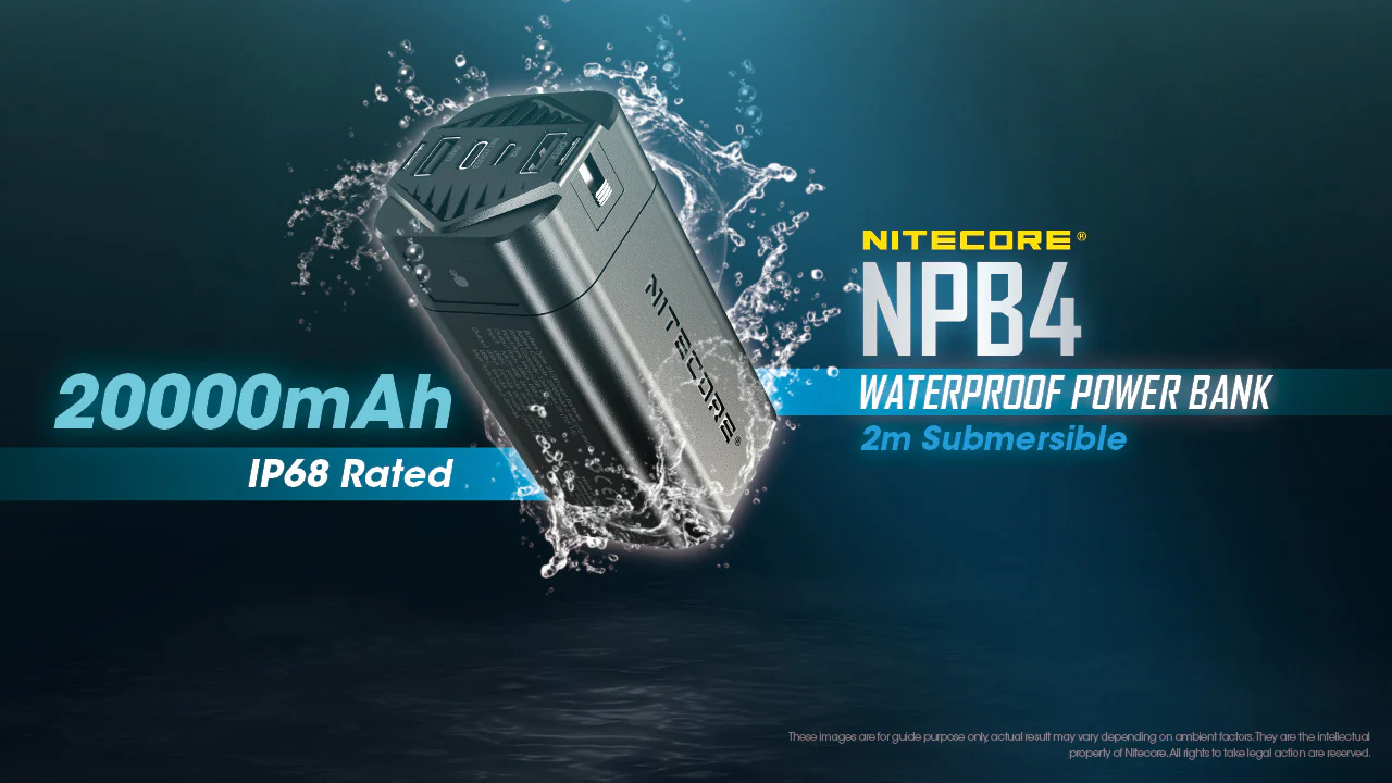 Nitecore NPB4 20,000mAh Waterproof Power Bank - Image 2