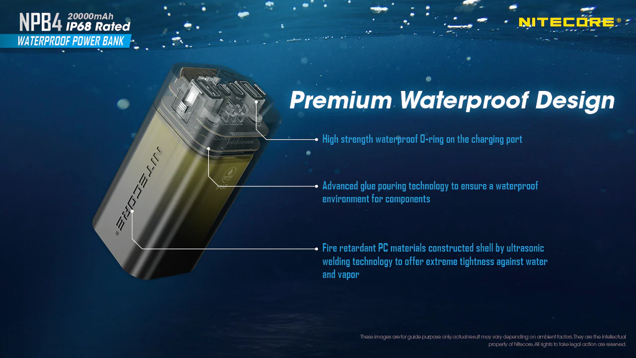 Nitecore NPB4 20,000mAh Waterproof Power Bank - Image 4