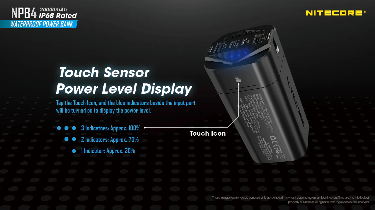 Nitecore NPB4 20,000mAh Waterproof Power Bank - Image 8