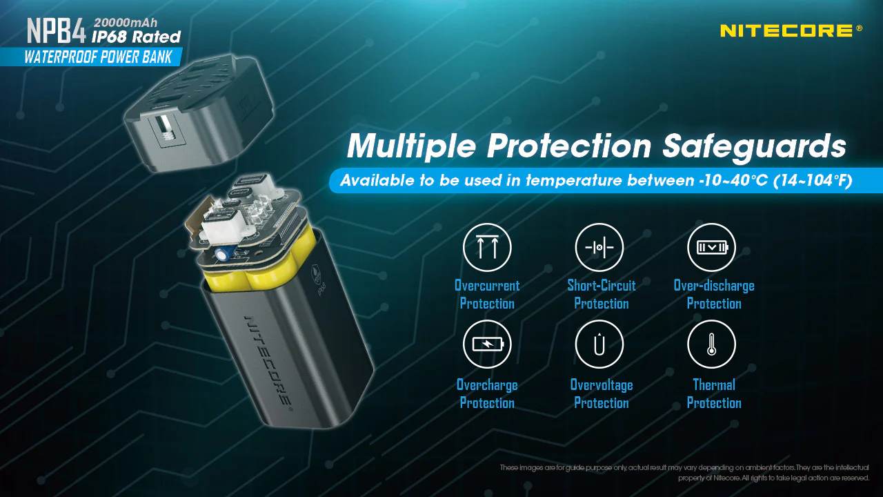 Nitecore NPB4 20,000mAh Waterproof Power Bank - Image 9