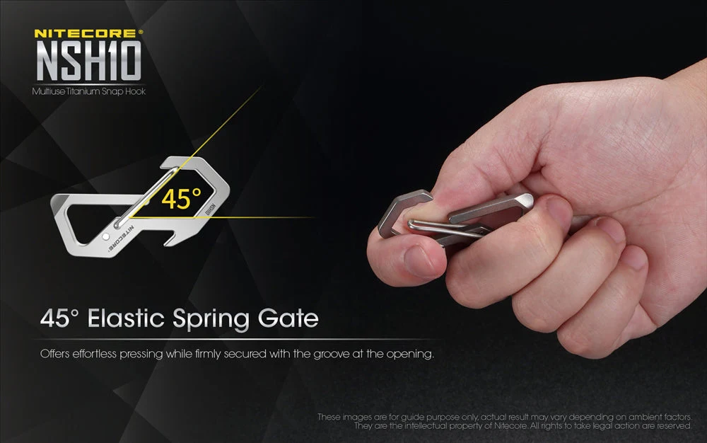 Nitecore NSH10 Titanium Multi-Tool Snap Hook Carabiner - Image 5