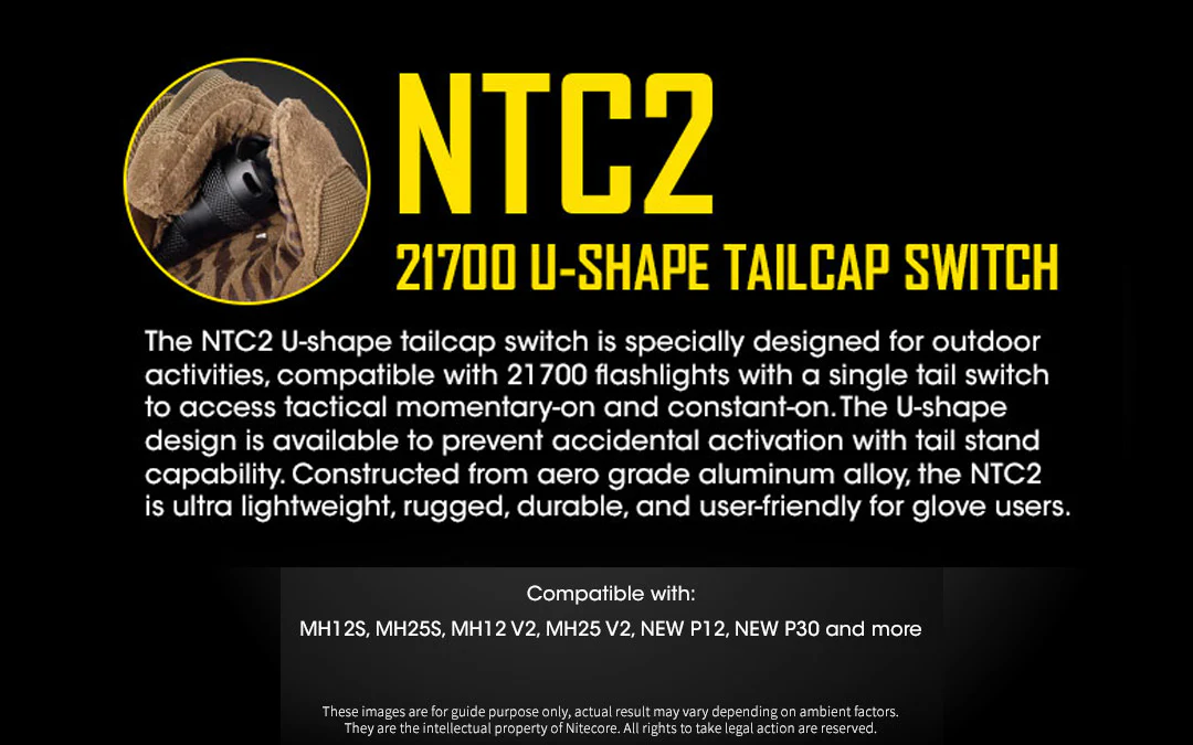 Nitecore NTC2 U-Shape Tailcap for MH Series - Image 2