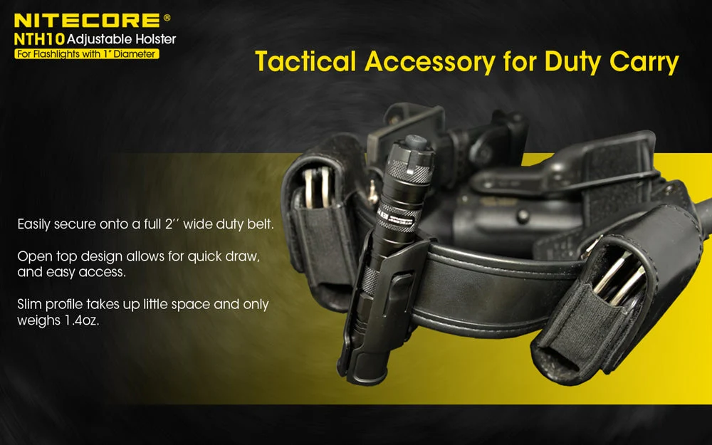 Nitecore NTH10 Rigid 1 in Diameter Flashlight Adjustable Holster - Image 4