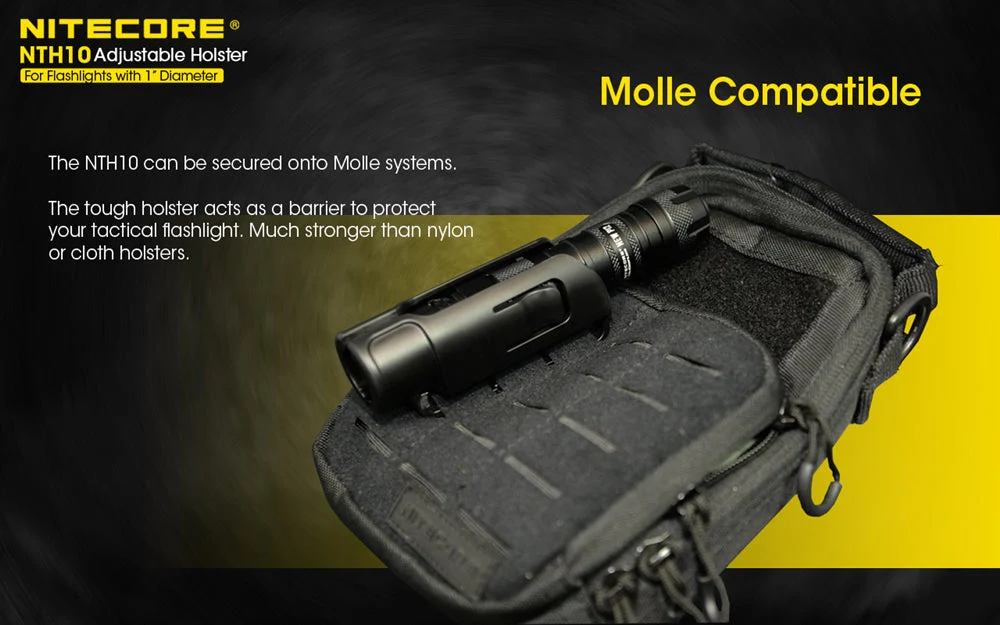 Nitecore NTH10 Rigid 1 in Diameter Flashlight Adjustable Holster - Image 5