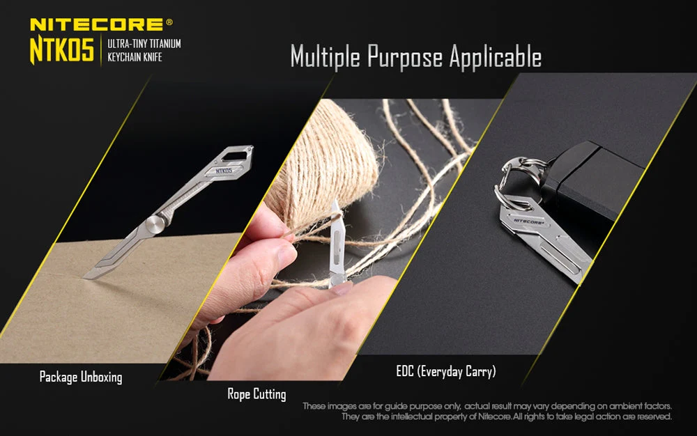 Nitecore NTK05 Titanium Folding Scalpel Keychain Knife - Image 10