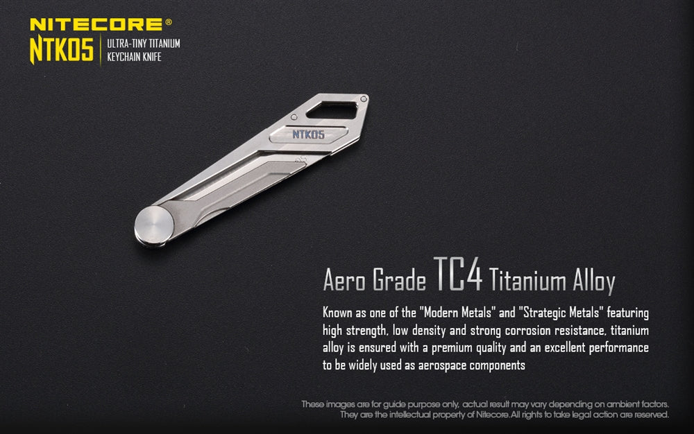 Nitecore NTK05 Titanium Folding Scalpel Keychain Knife - Image 2