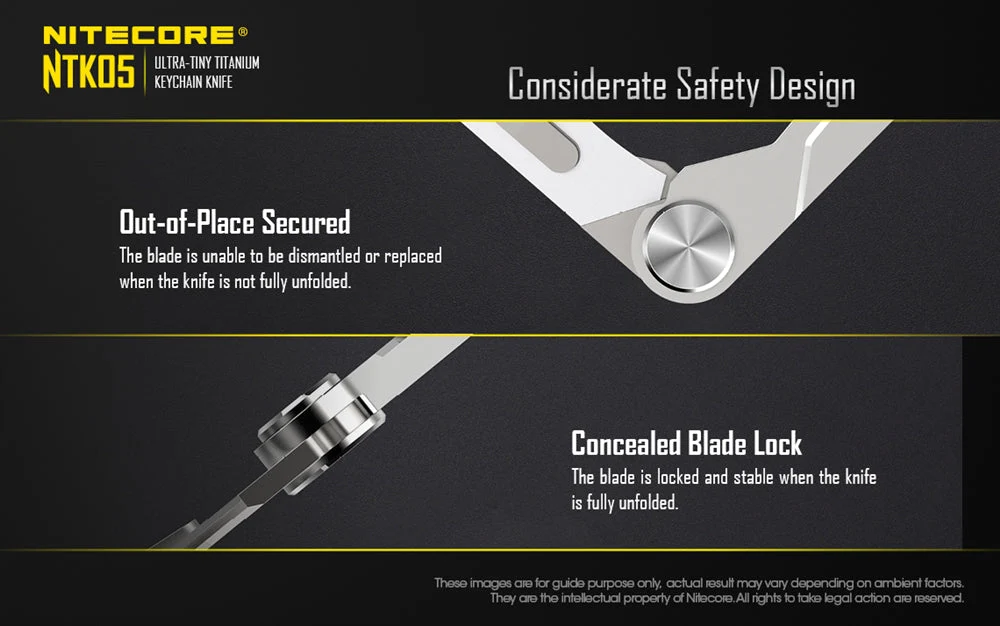 Nitecore NTK05 Titanium Folding Scalpel Keychain Knife - Image 7