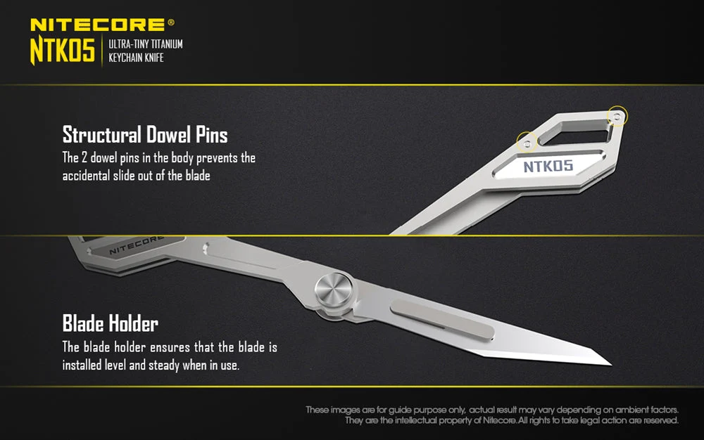 Nitecore NTK05 Titanium Folding Scalpel Keychain Knife - Image 8