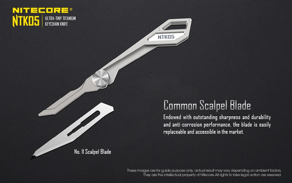 Nitecore NTK05 Titanium Folding Scalpel Keychain Knife - Image 9