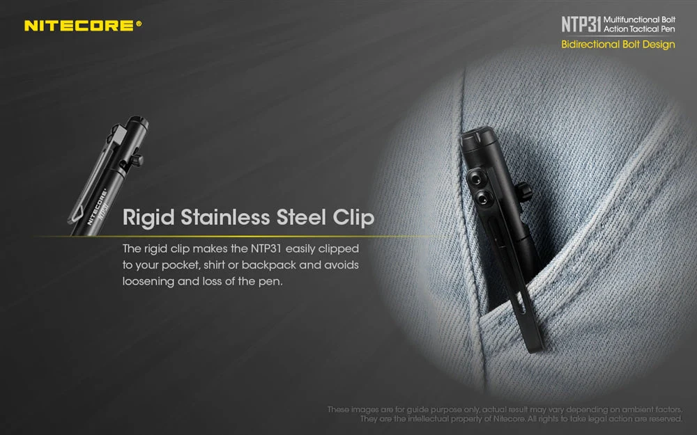 Nitecore NTP31 Aluminum Alloy Tactical Bolt Action Pen - Image 10