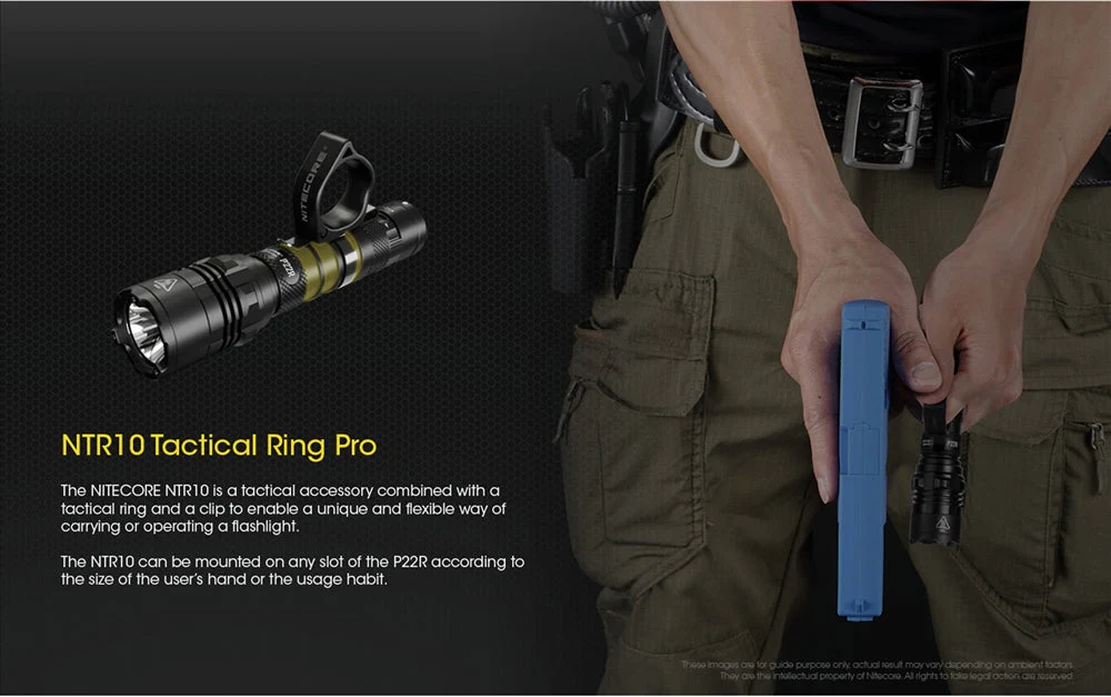 Nitecore NTR10 Tactical Clip-on Ring, for New P12 P22R CI7 etc - Image 5