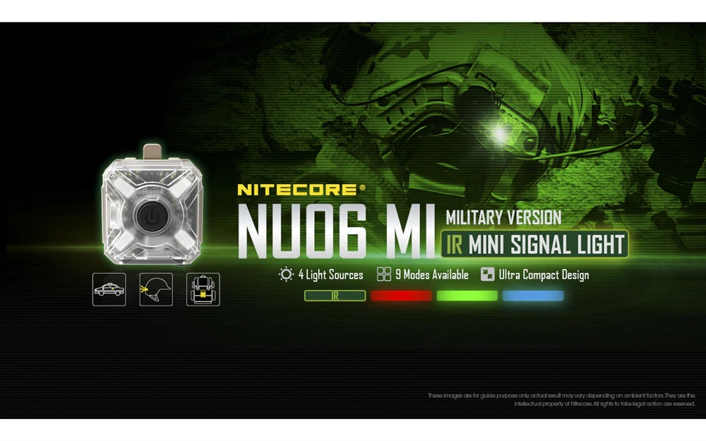 Nitecore NU06 MI Red Green Blue IR Infrared Signal and Safety Light - Image 2