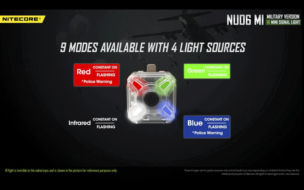 Nitecore NU06 MI Red Green Blue IR Infrared Signal and Safety Light - Image 4