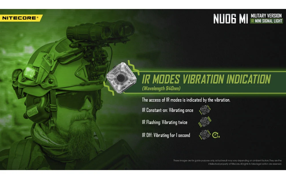 Nitecore NU06 MI Red Green Blue IR Infrared Signal and Safety Light - Image 9