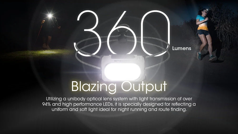 NITECORE NU21 360 Lumen Ultralight Rechargeable Headlamp - Image 5