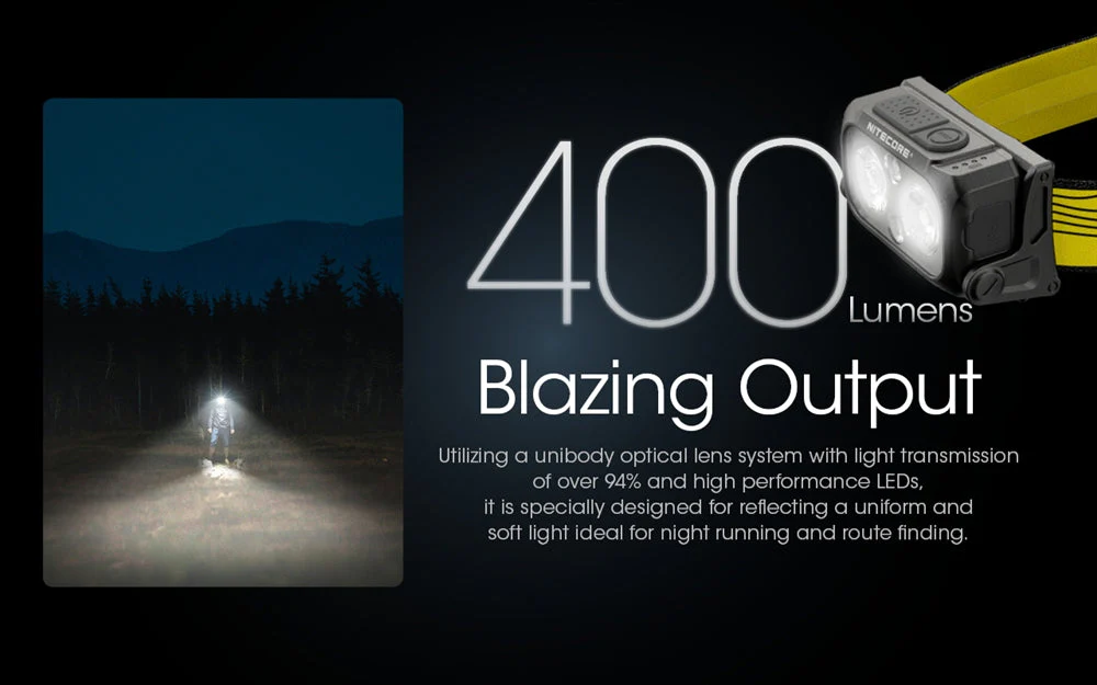 NITECORE NU25 400 Lumens Ultralight Rechargeable Headlamp - Image 3
