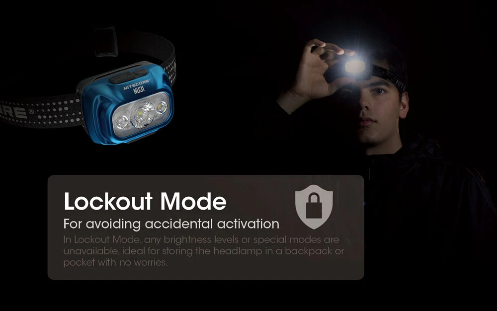 NITECORE NU31 550 Lumen LED Rechargeable Headlamp - Image 11