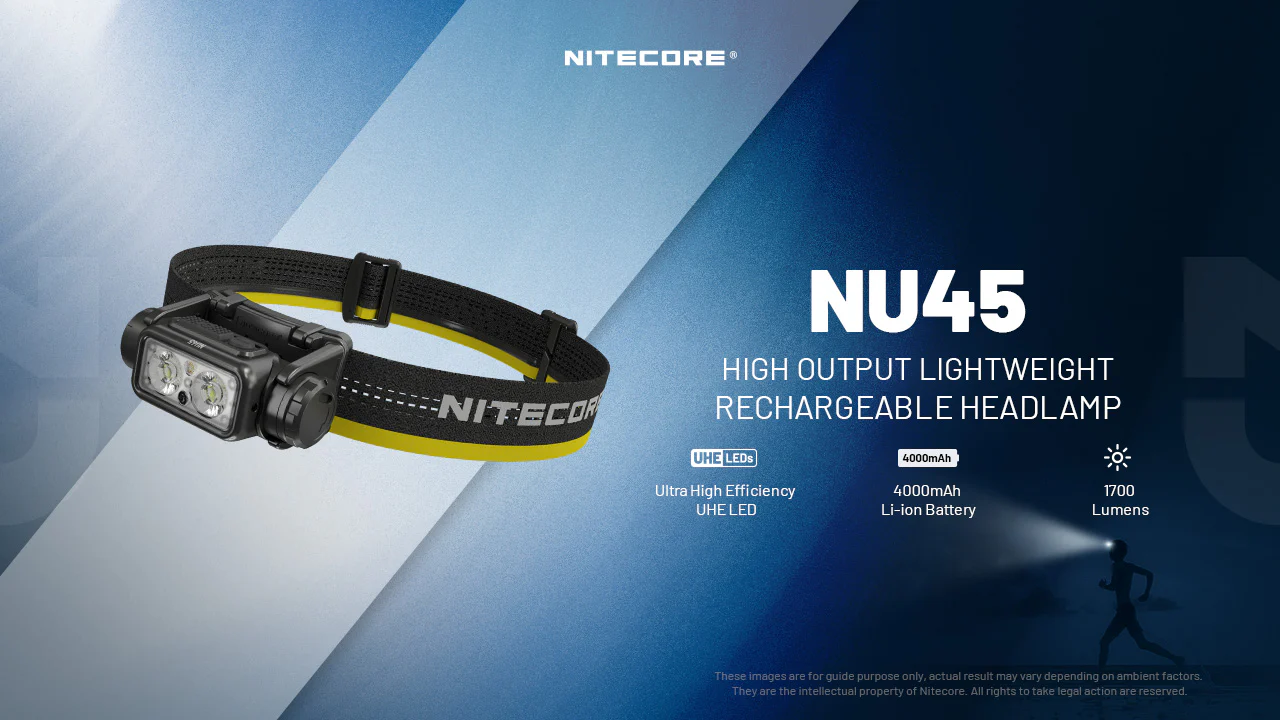 Nitecore NU45 1700 Lumen USB-C Fast Charging Headlamp - Image 2