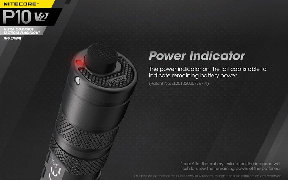Nitecore P10 V2 1100 Lumen LED Flashlight - Image 10