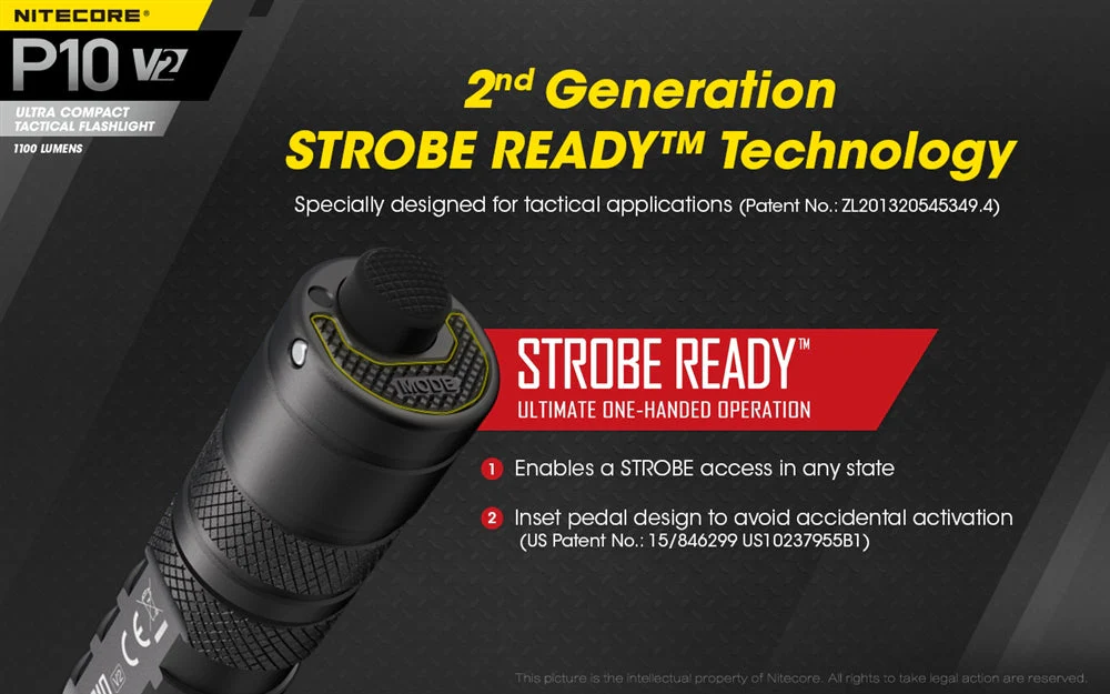 Nitecore P10 V2 1100 Lumen LED Flashlight - Image 3