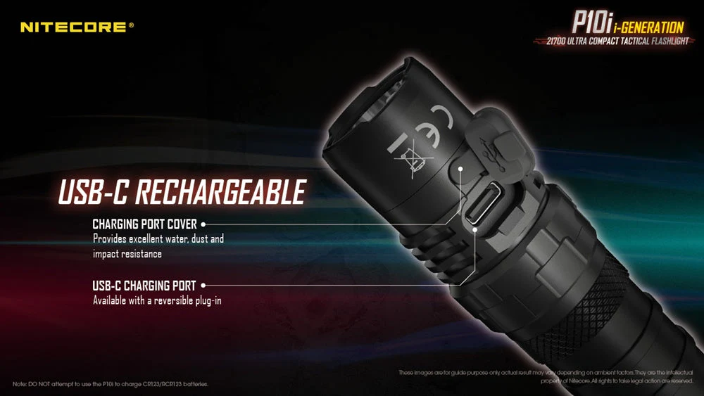 Nitecore P10i 1800 Lumen USB-C Rechargeable Flashlight - Image 5