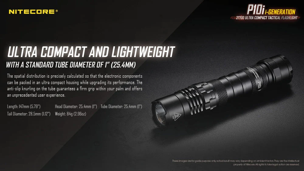 Nitecore P10i 1800 Lumen USB-C Rechargeable Flashlight - Image 9