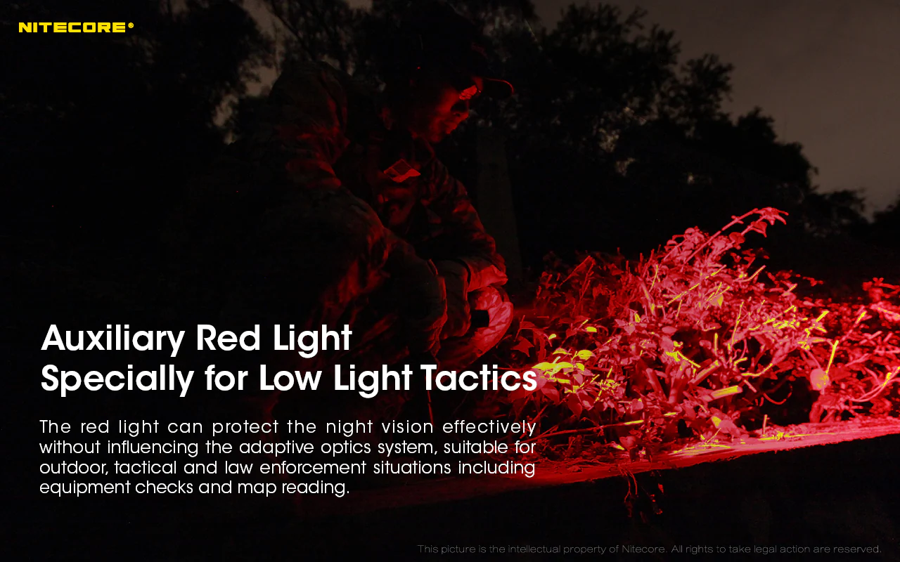 Nitecore P18 1800 Lumen EDC Flashlight with Red LED - Image 5
