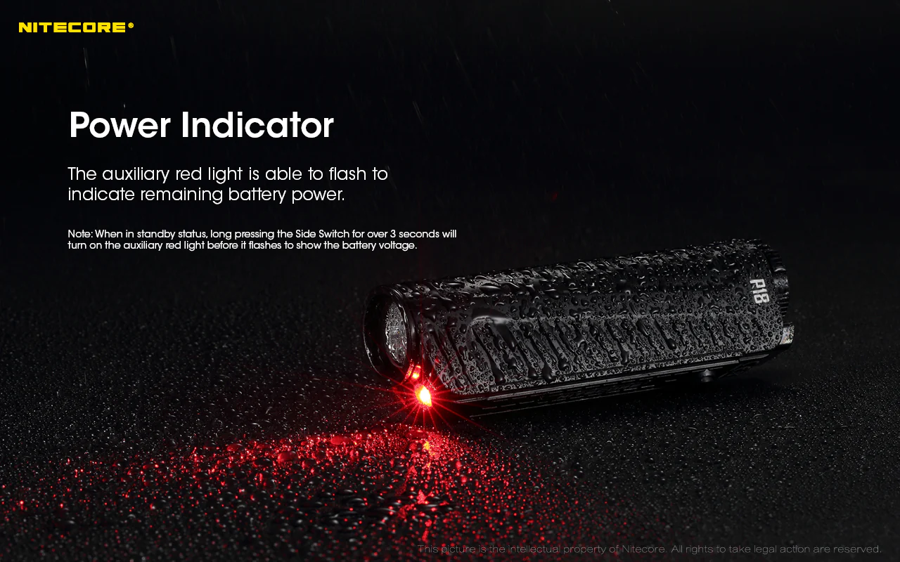 Nitecore P18 1800 Lumen EDC Flashlight with Red LED - Image 9