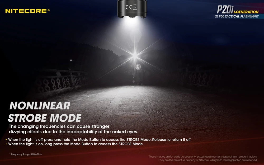 Nitecore P20i 1800 Lumen USB-C Rechargeable LED Flashlight - Image 3