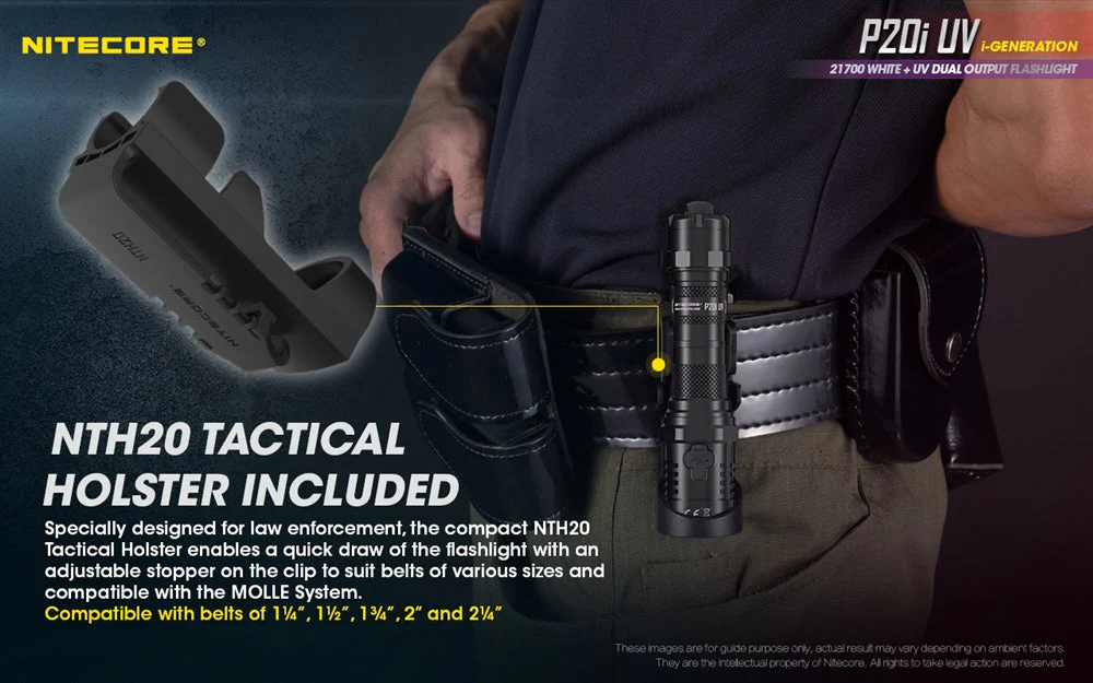Nitecore P20i UV 1800 Lumen Rechargeable Flashlight with UV Light - Image 10