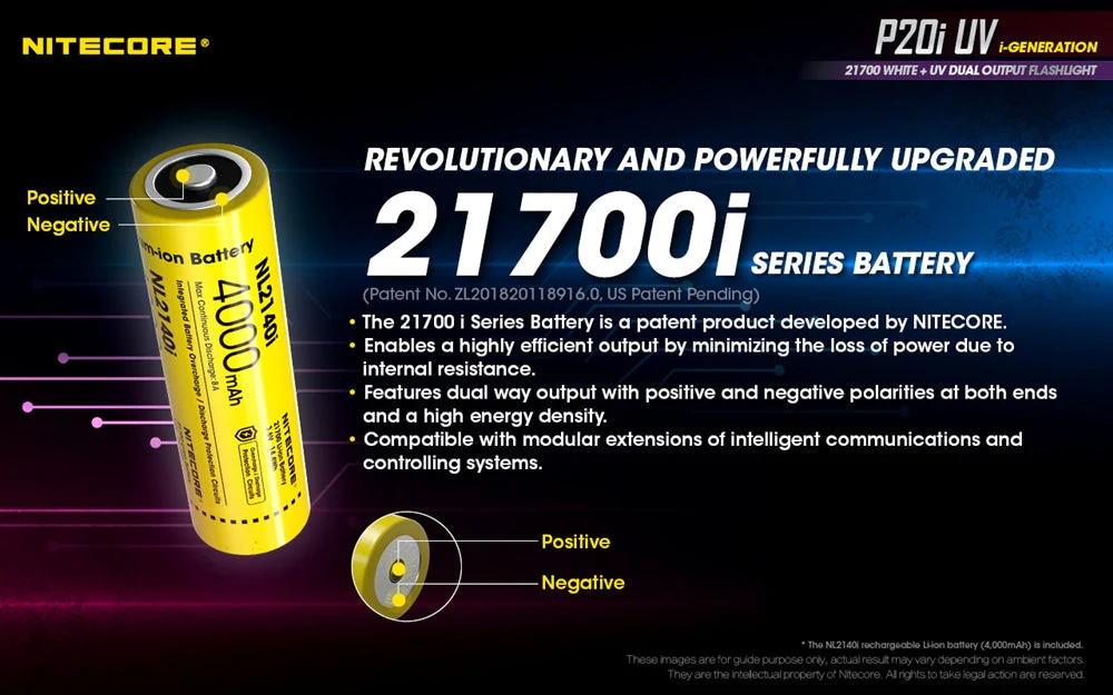 Nitecore P20i UV 1800 Lumen Rechargeable Flashlight with UV Light - Image 9