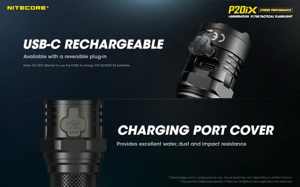 Nitecore P20iX 4000 Lumen USB-C Rechargeable Flashlight - Image 7