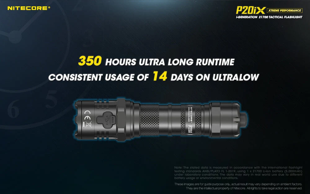 Nitecore P20iX 4000 Lumen USB-C Rechargeable Flashlight - Image 9