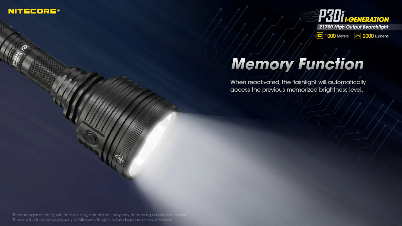 Nitecore P30i 2000 Lumen 1093 Yard Long Throw Flashlight Hunting Kit - Image 10