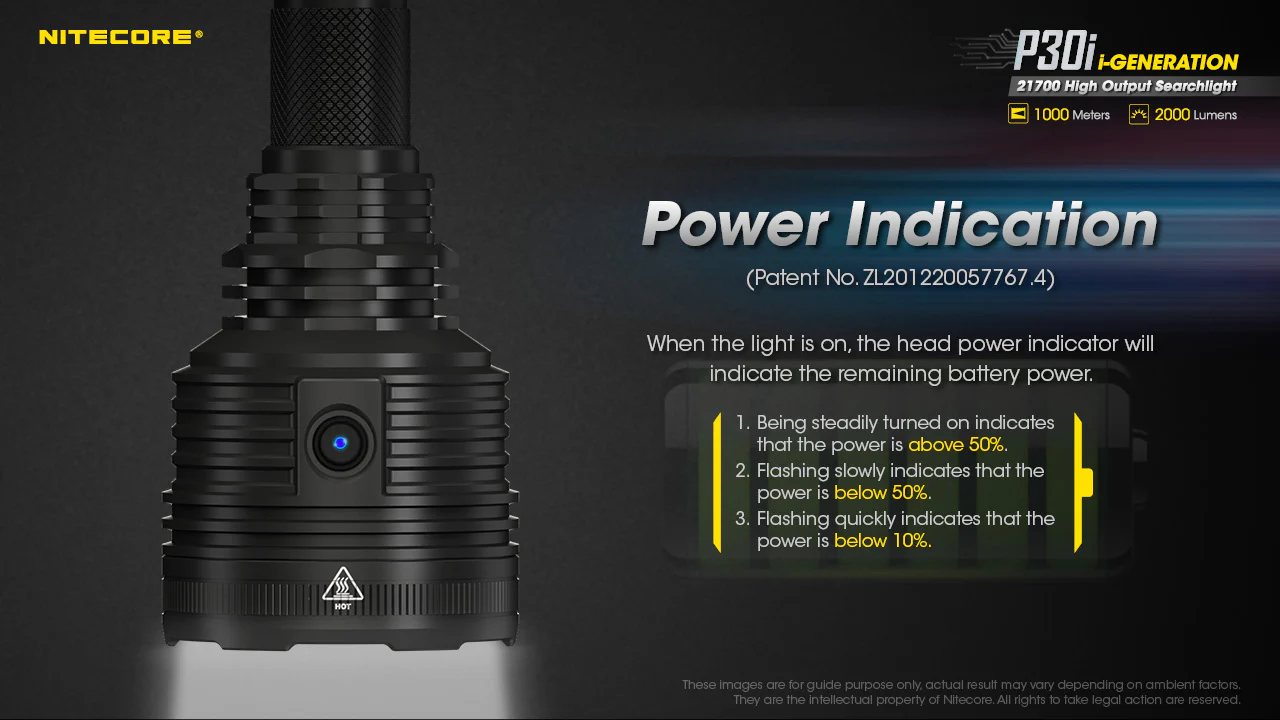 Nitecore P30i 2000 Lumen 1093 Yard Long Throw Flashlight Hunting Kit - Image 11