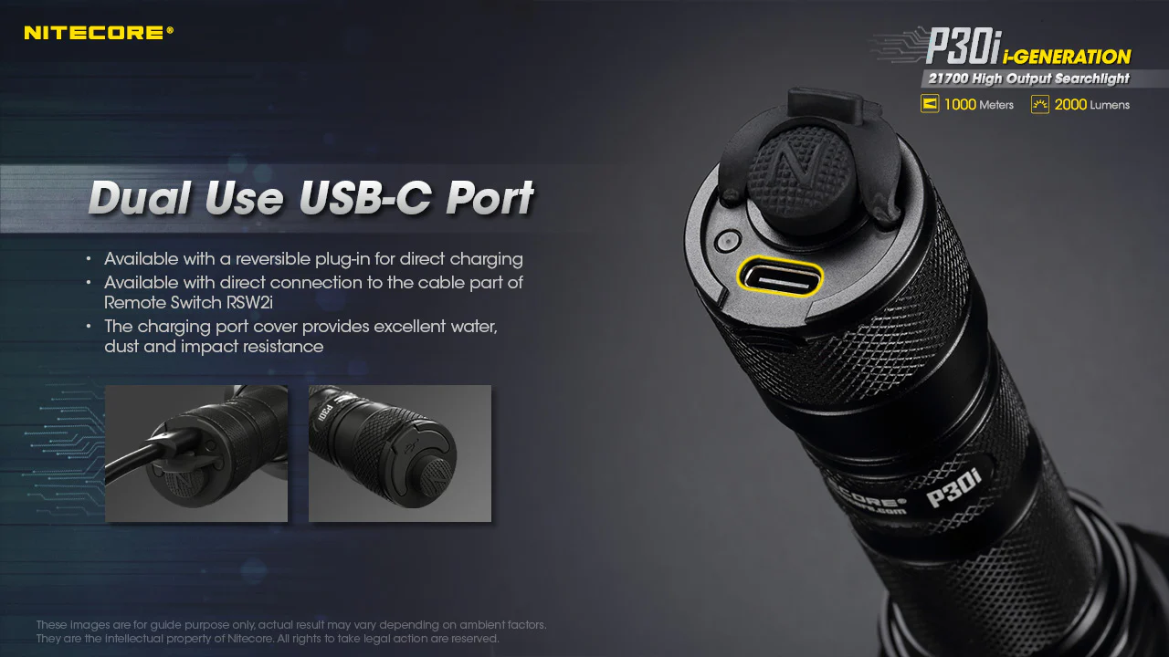 Nitecore P30i 2000 Lumen 1093 Yard Long Throw Flashlight Hunting Kit - Image 5