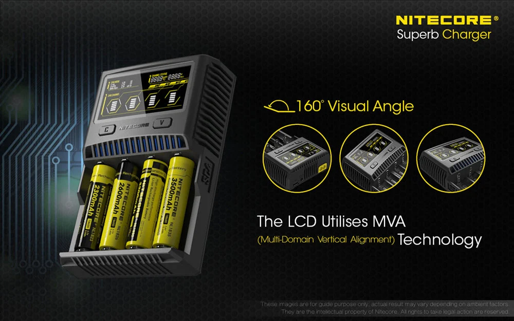 Nitecore SC4 4-Slot Fast Universal Charger for 18650 17650 17670, RCR123A 16340 14500 AA AAA C D - Image 4