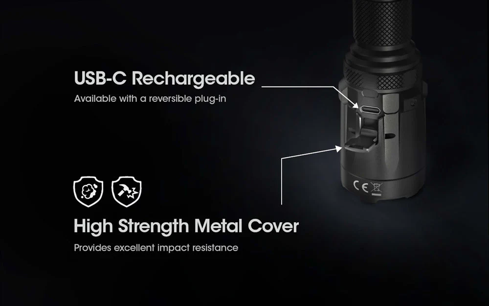 NITECORE SRT7i 3000 Lumen Long Throw Rechargeable Flashlight - Image 10