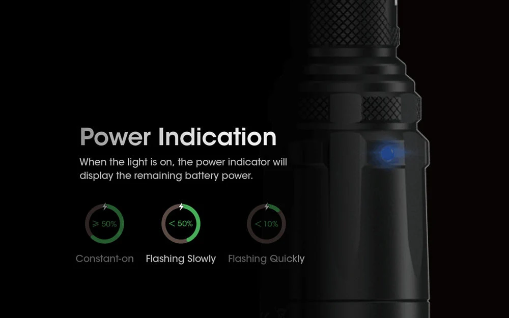 NITECORE SRT7i 3000 Lumen Long Throw Rechargeable Flashlight - Image 11