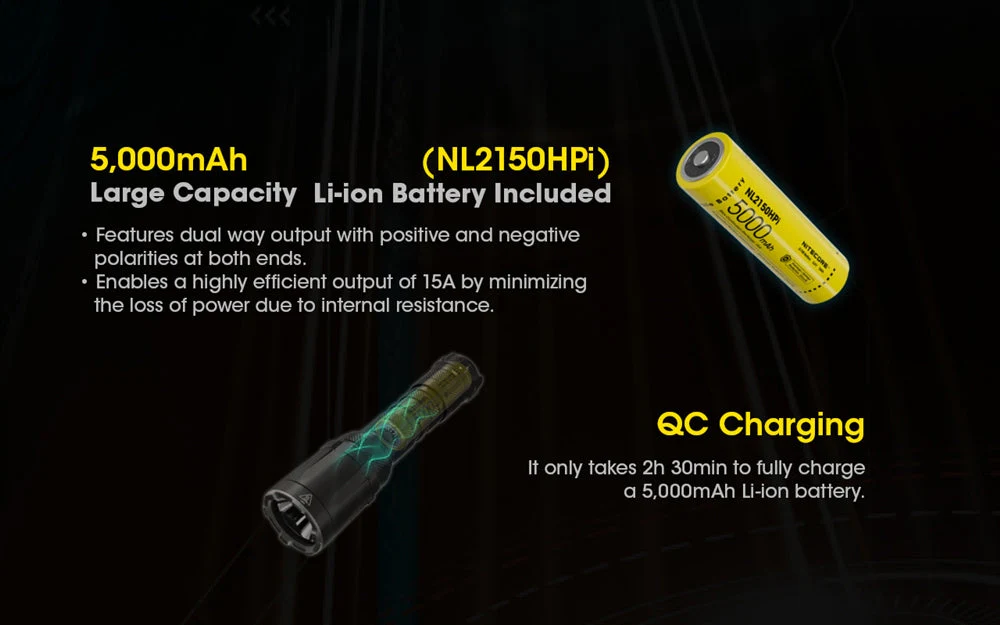 NITECORE SRT7i 3000 Lumen Long Throw Rechargeable Flashlight - Image 9