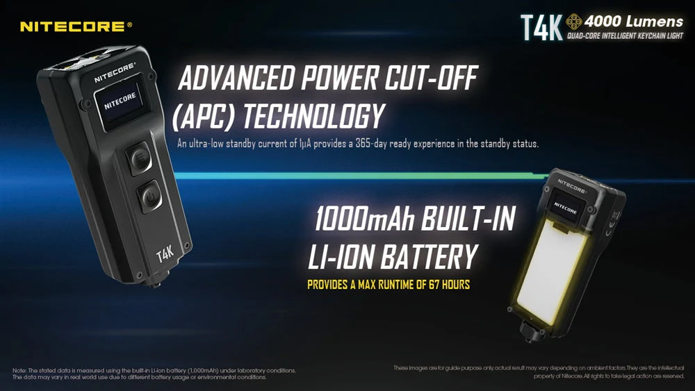 Nitecore T4K 4000 Lumen Super Bright EDC Flashlight - Image 5