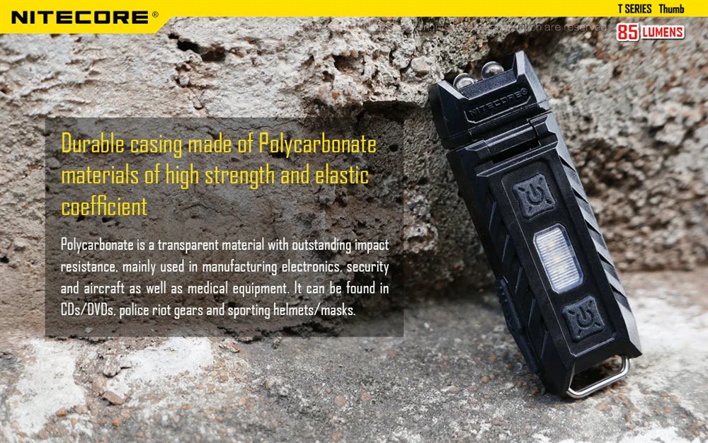 Nitecore Thumb 85 Lumen Clip on Rechargeable Flashlight, with Adjustable Angle - Image 10