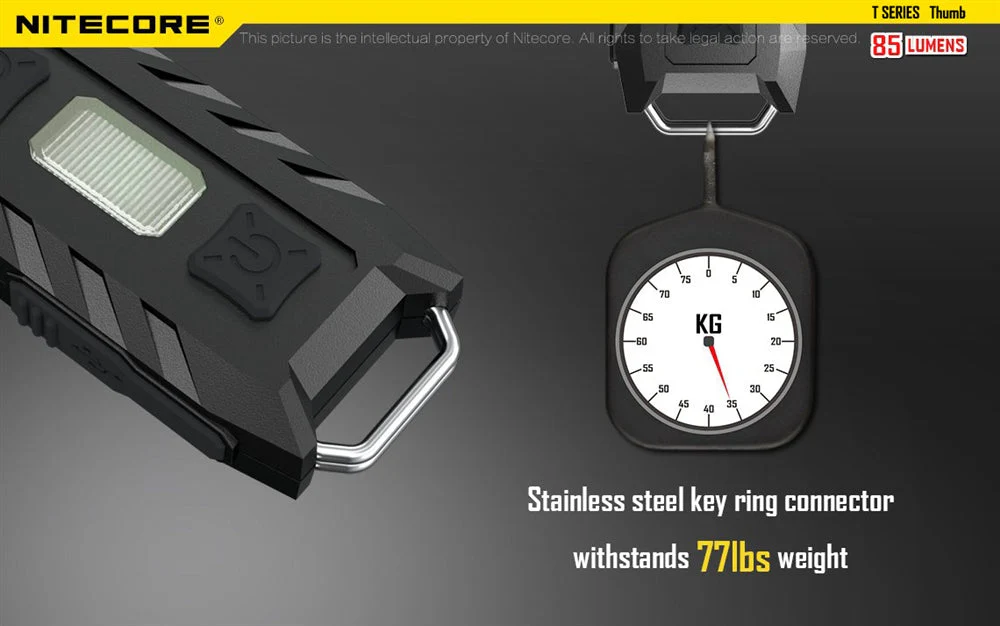 Nitecore Thumb 85 Lumen Clip on Rechargeable Flashlight, with Adjustable Angle - Image 11
