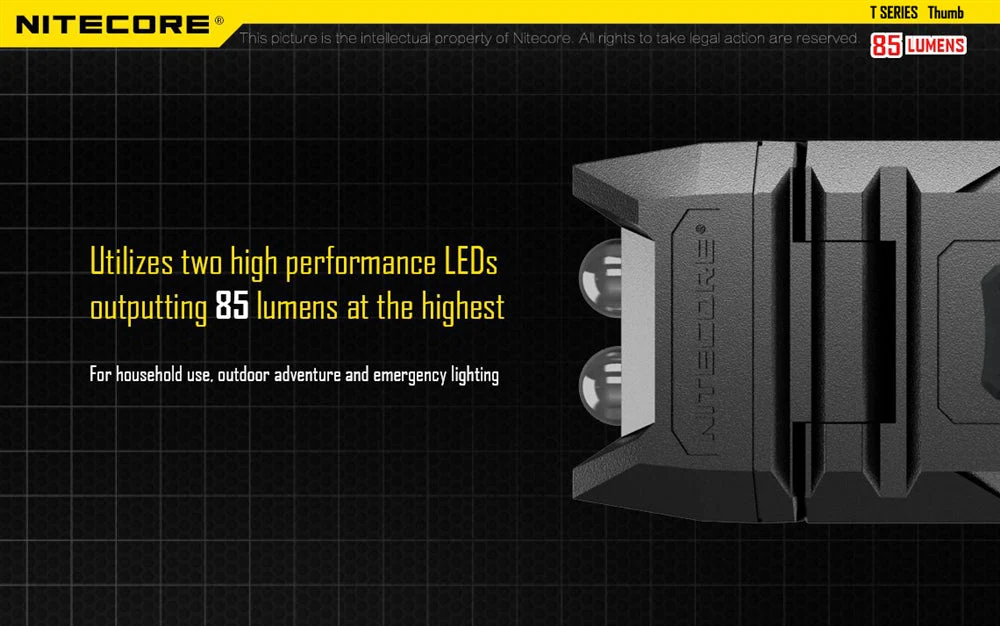 Nitecore Thumb 85 Lumen Clip on Rechargeable Flashlight, with Adjustable Angle - Image 4
