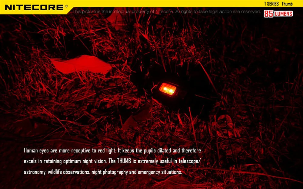 Nitecore Thumb 85 Lumen Clip on Rechargeable Flashlight, with Adjustable Angle - Image 5